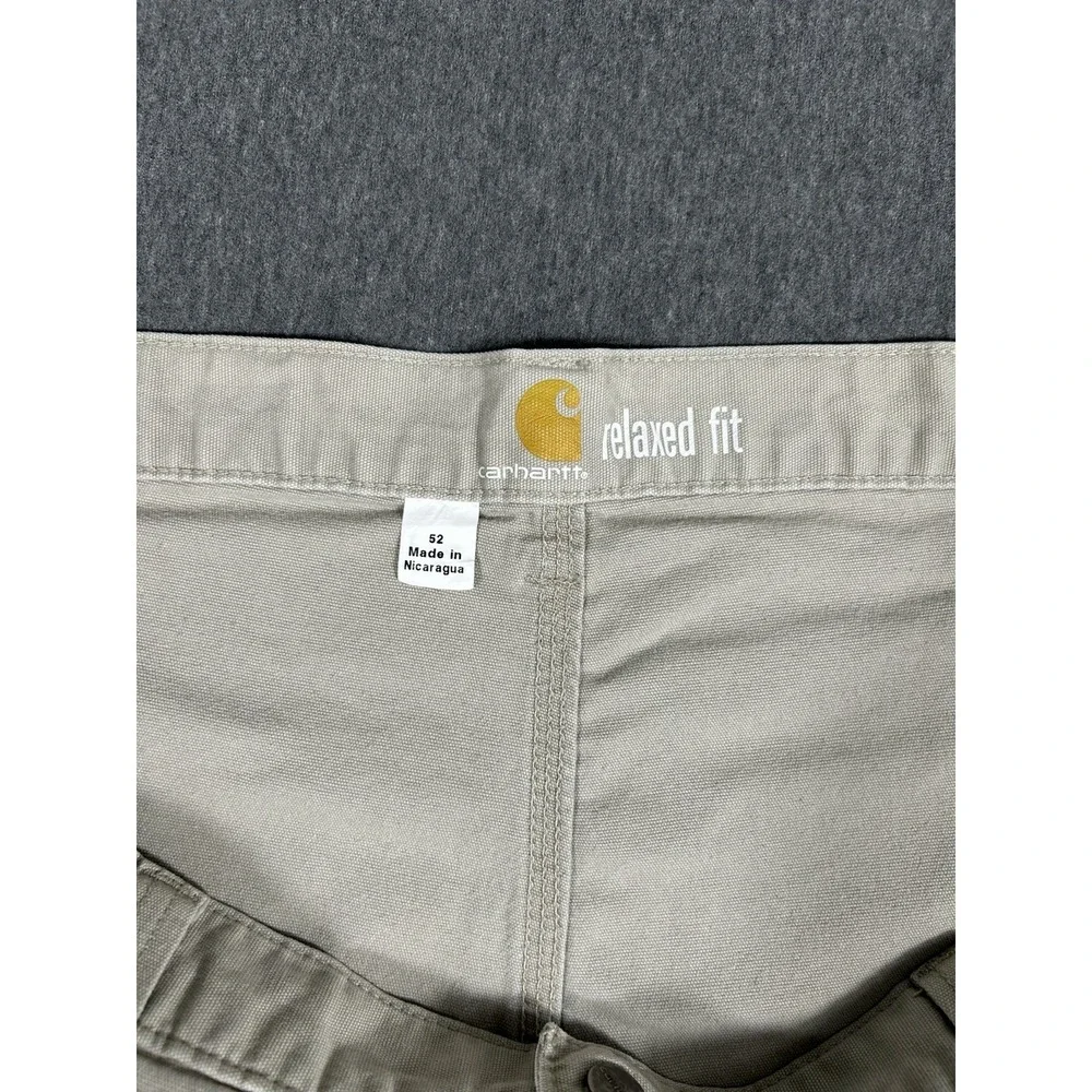 Carhartt Men's Relaxed Fit Utility Canvas Shorts Khaki Size 52